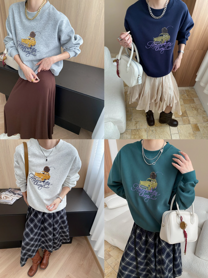 ヴィンテージ刺繍スウェットプルオーバー