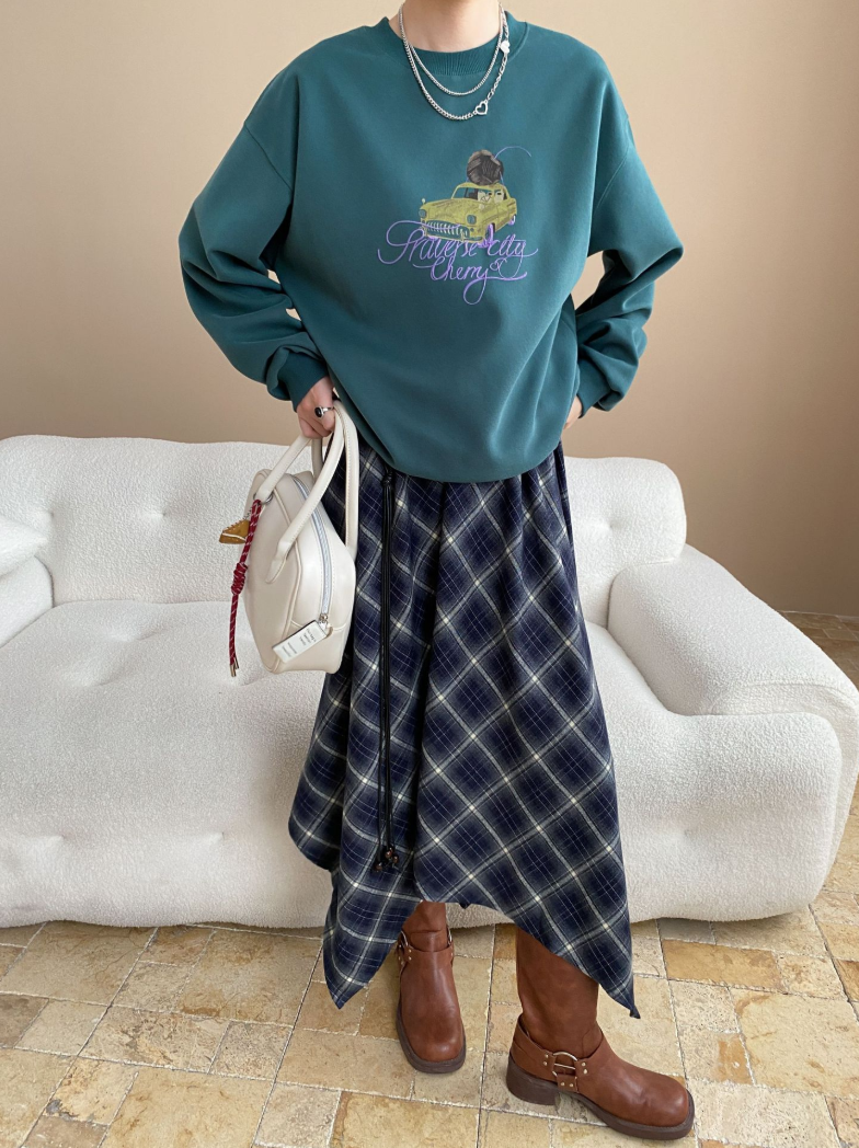 ヴィンテージ刺繍スウェットプルオーバー