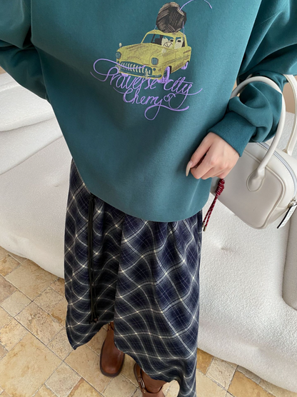 ヴィンテージ刺繍スウェットプルオーバー