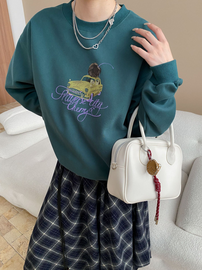 ヴィンテージ刺繍スウェットプルオーバー