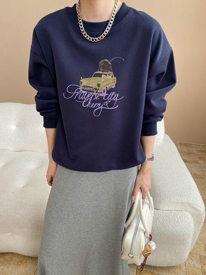 ヴィンテージ刺繍スウェットプルオーバー