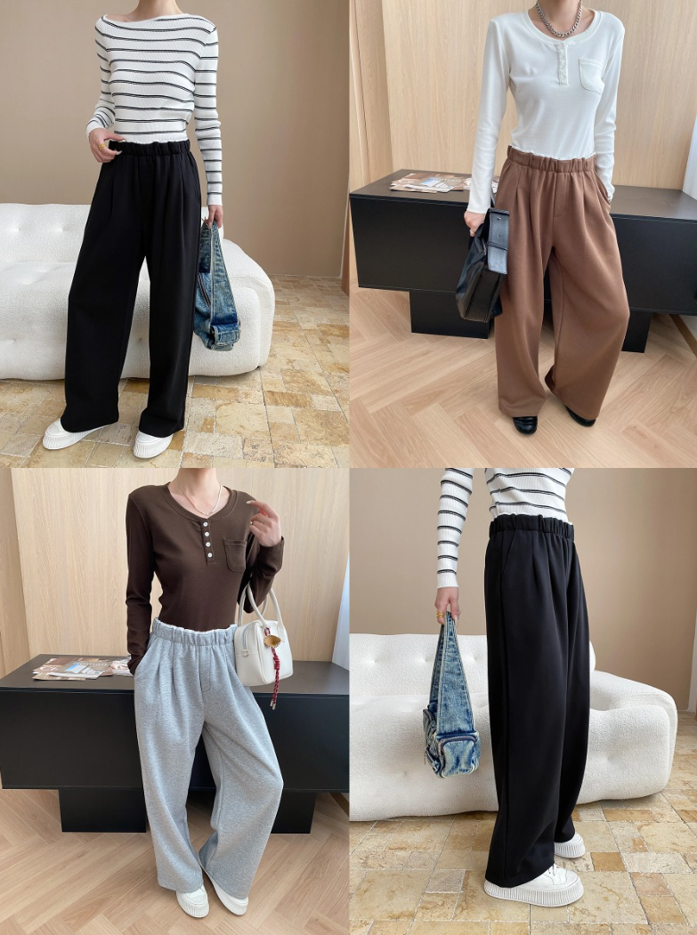 リラックスワイドスウェットパンツ