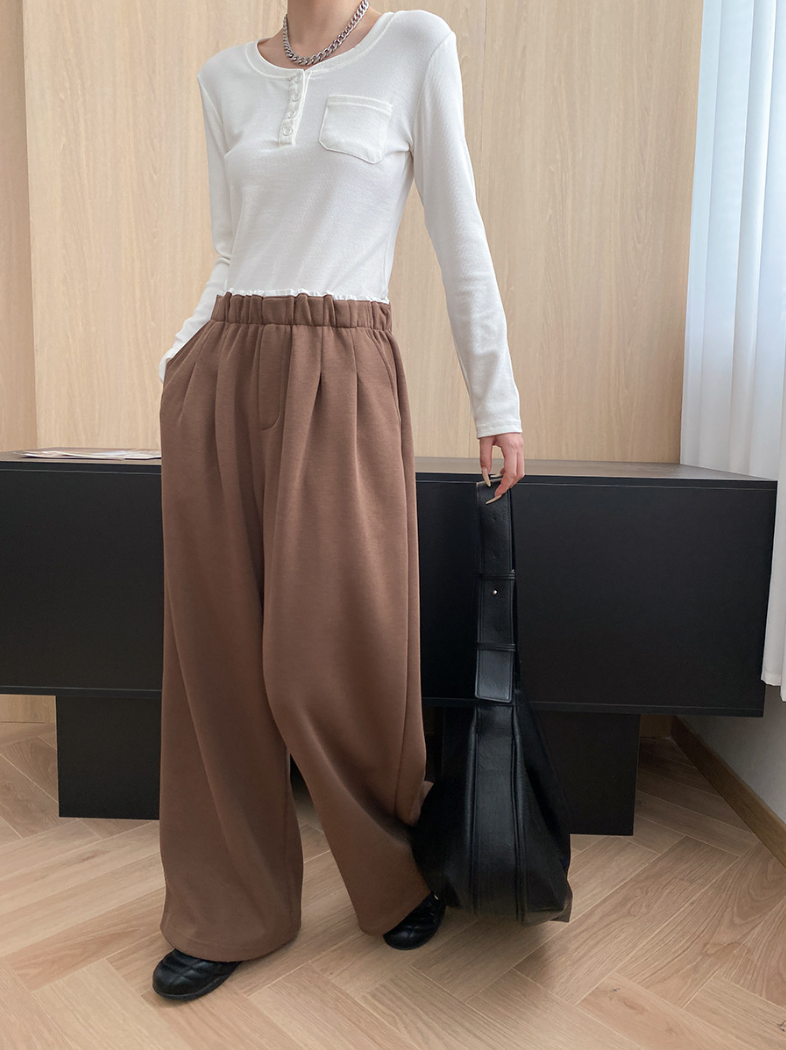 リラックスワイドスウェットパンツ