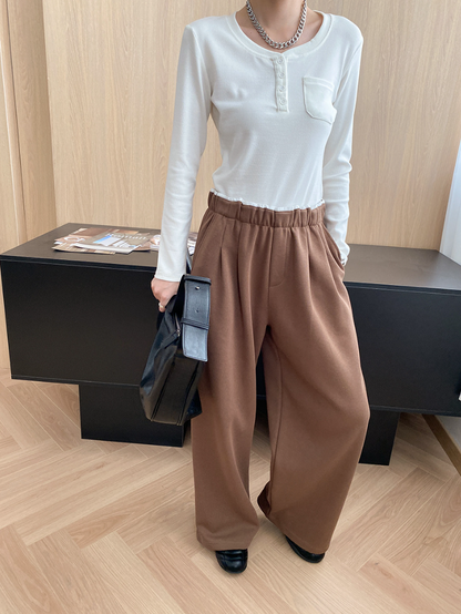 リラックスワイドスウェットパンツ