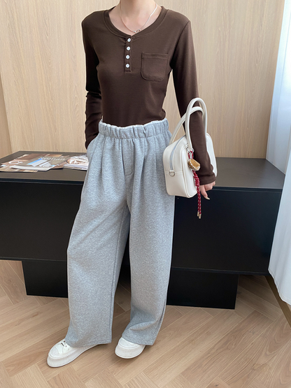 リラックスワイドスウェットパンツ