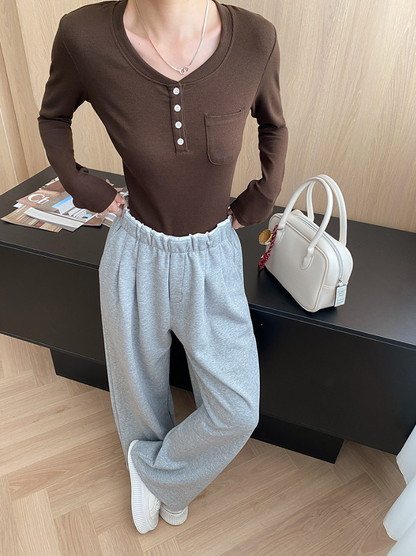 リラックスワイドスウェットパンツ