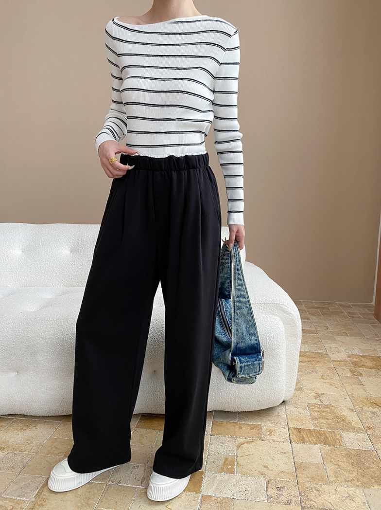 リラックスワイドスウェットパンツ