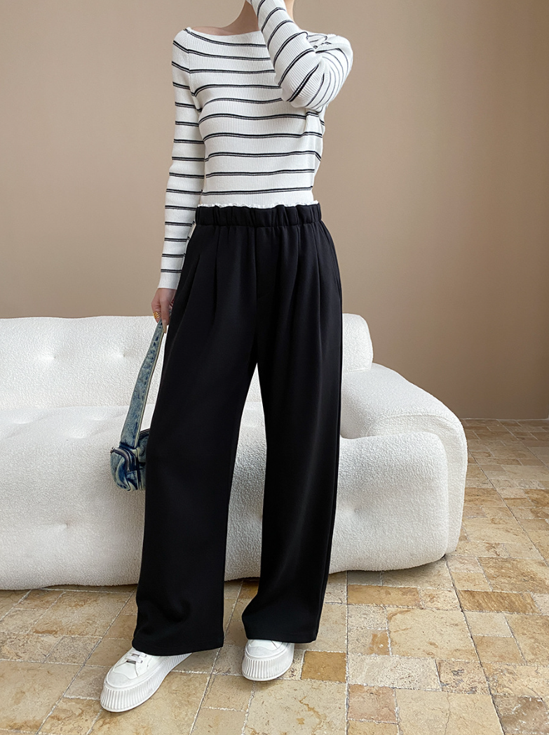 リラックスワイドスウェットパンツ