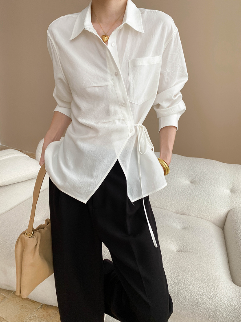 タックストレートパンツ