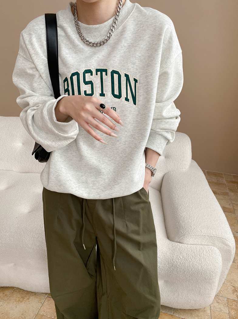 ボストンロゴオーバーサイズスウェット