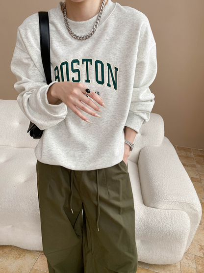 ボストンロゴオーバーサイズスウェット