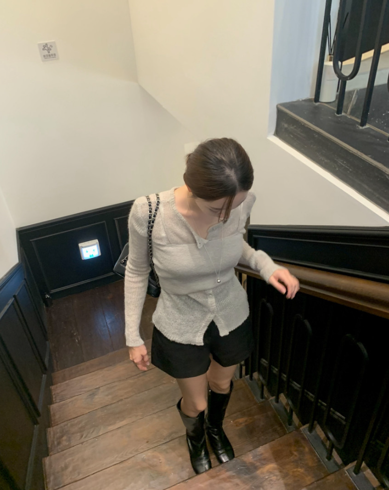 【一部即納】セミシアーカーデ×キャミソール セットトップス