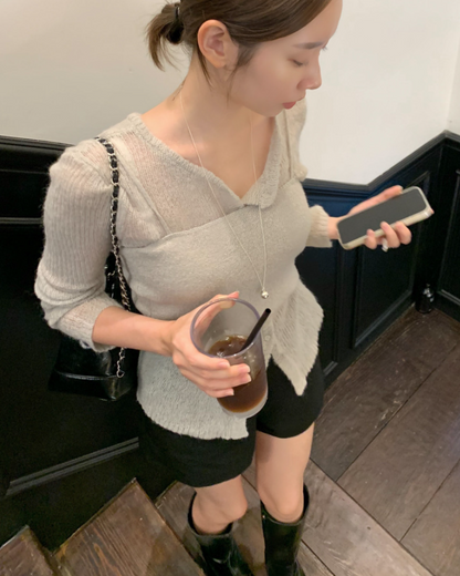 【一部即納】セミシアーカーデ×キャミソール セットトップス