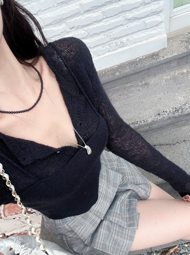 【一部即納】セミシアーカーデ×キャミソール セットトップス