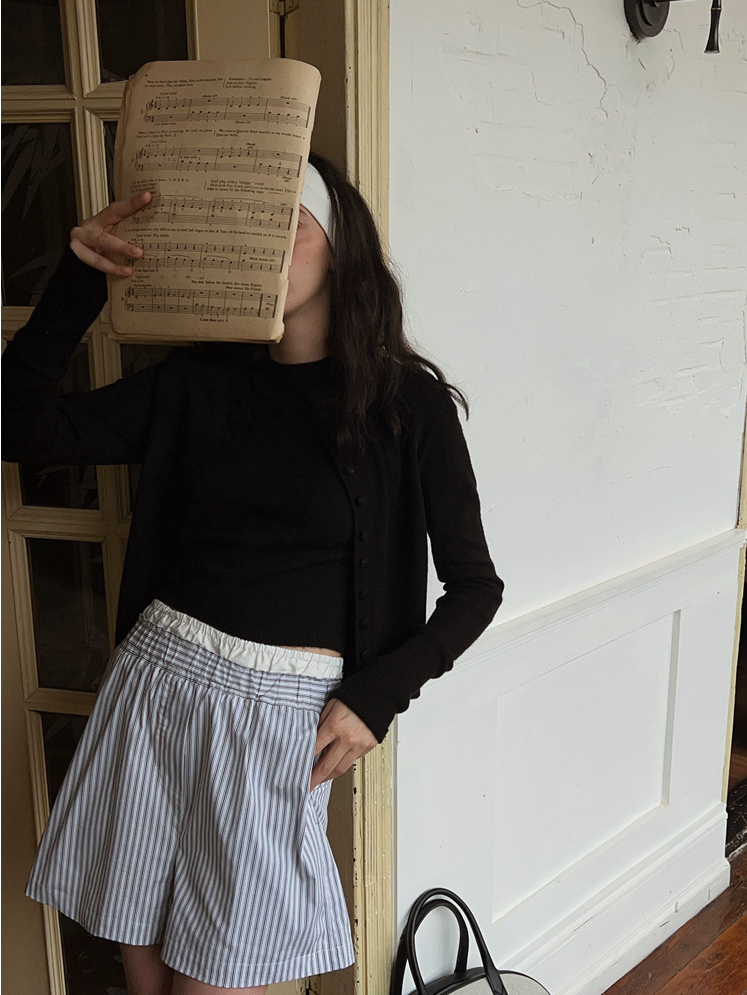 ボタンカーディガン×ノースリーブニット セットトップス