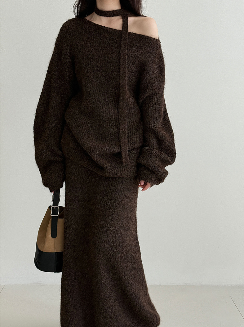 【一部即納】ルーズニットセットアップ