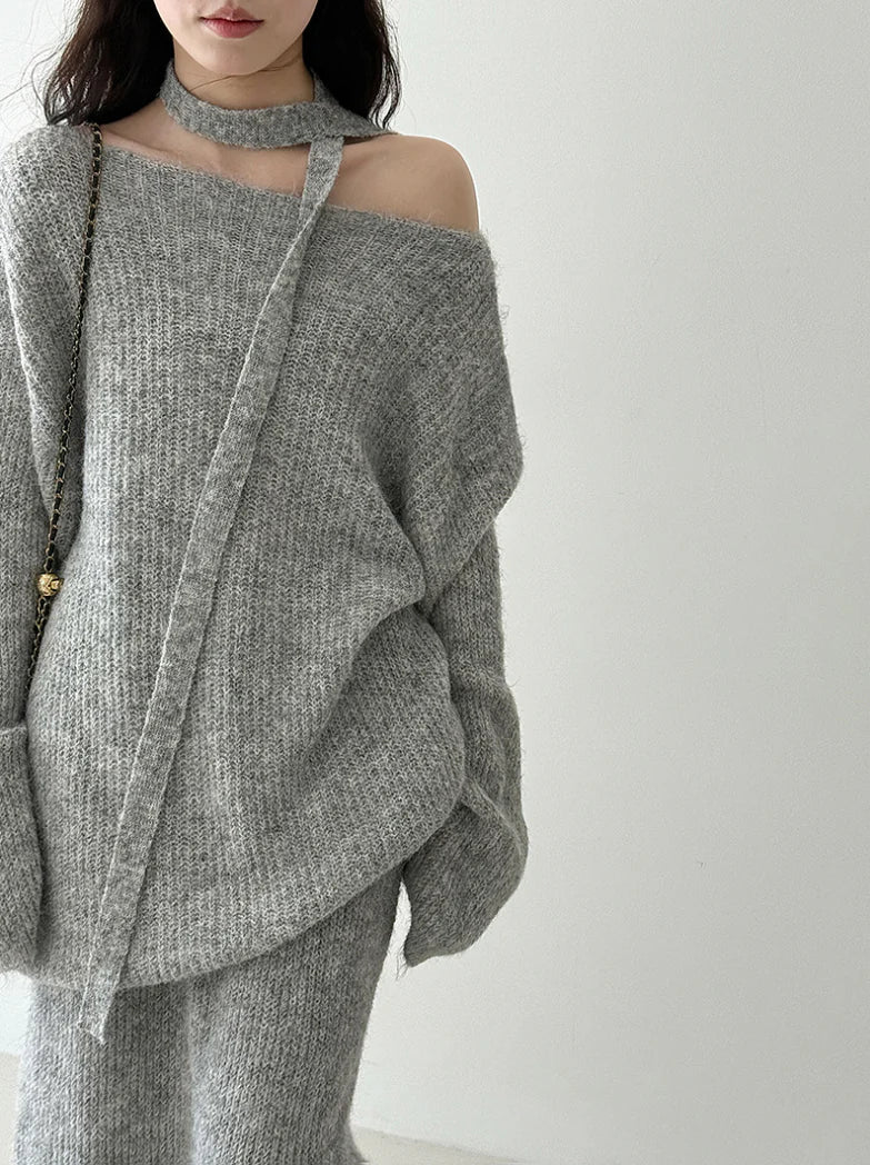 【即納】ルーズニットセットアップ