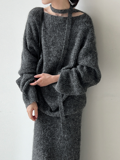 【一部即納】ルーズニットセットアップ