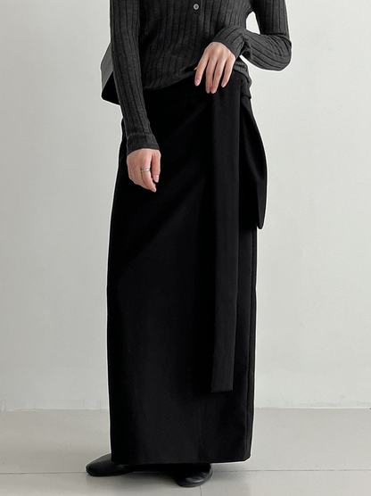ウールライクラップロングスカート