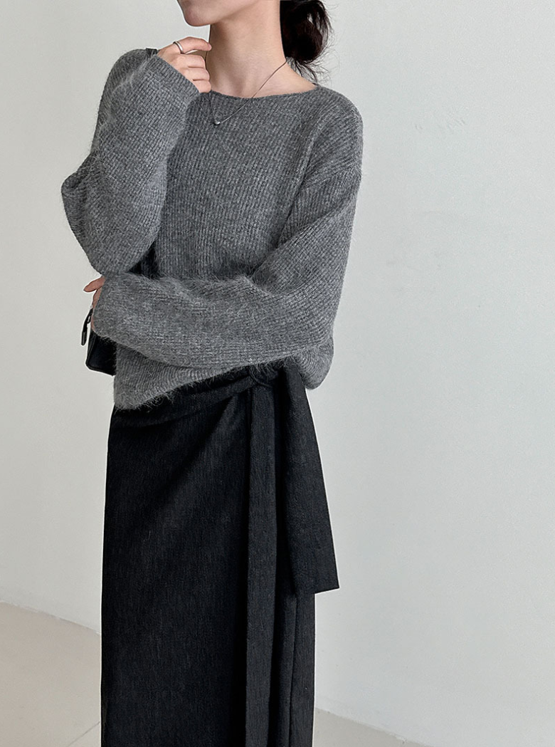 ウールライクラップロングスカート