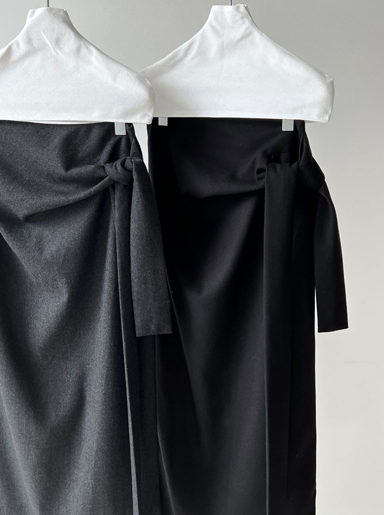 ウールライクラップロングスカート