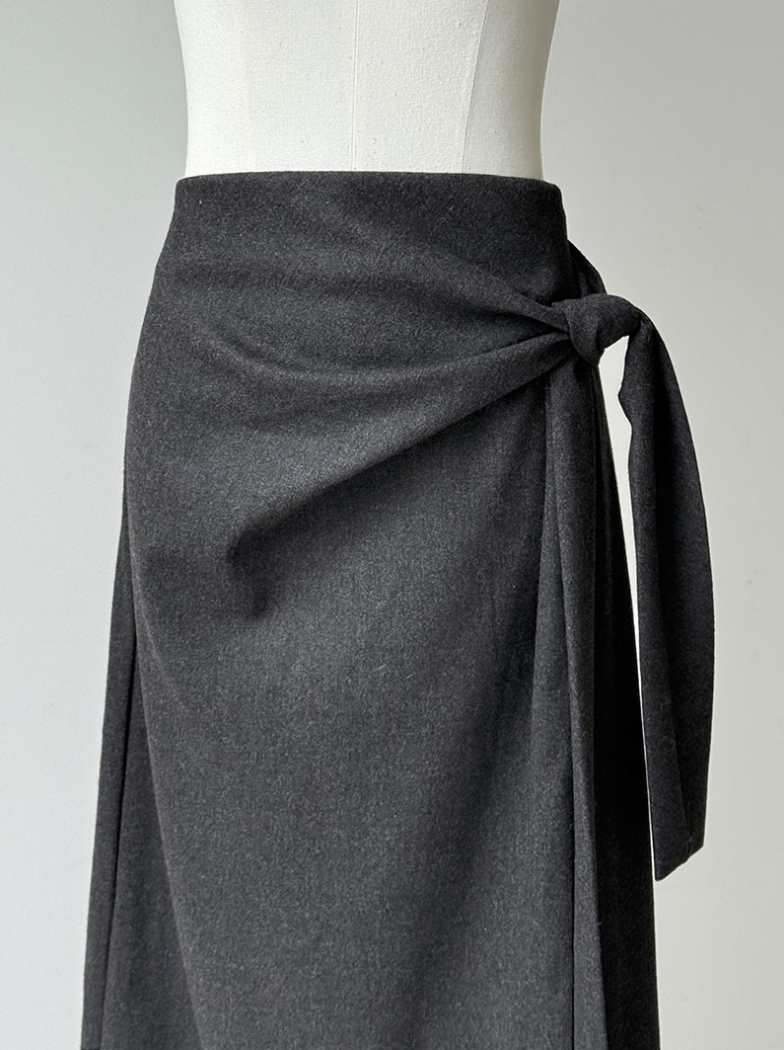 ウールライクラップロングスカート