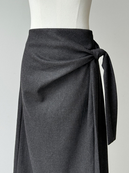 ウールライクラップロングスカート