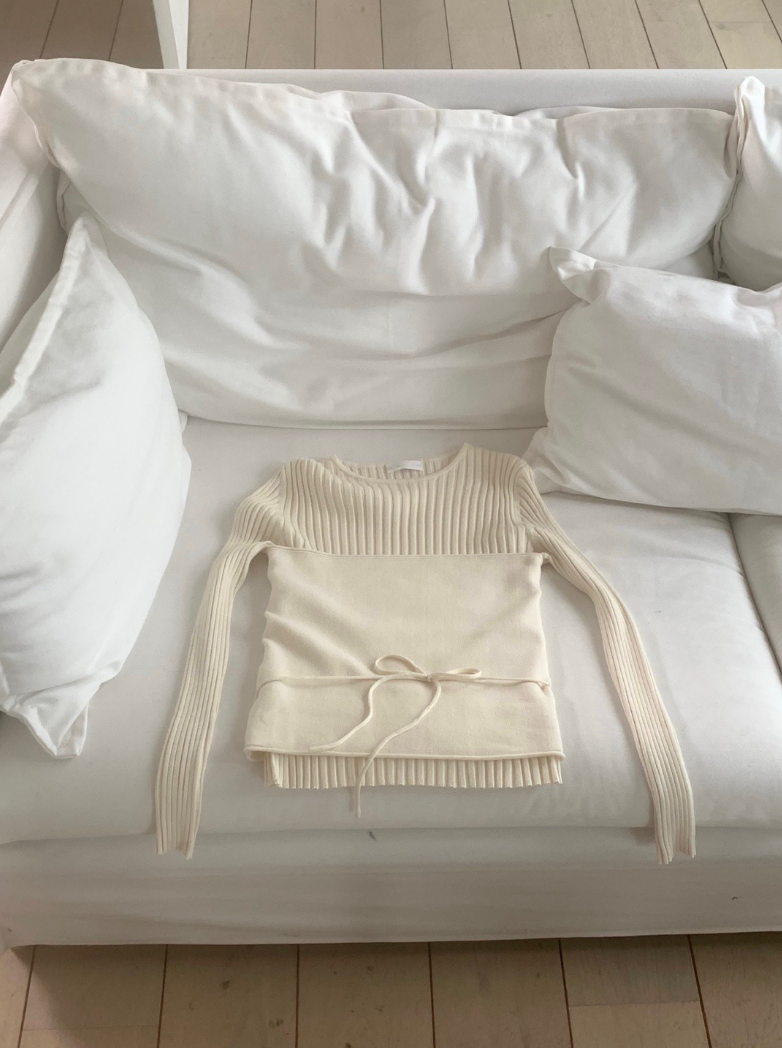 リブコンビウエストリボントップス