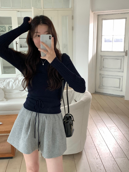 リブコンビウエストリボントップス