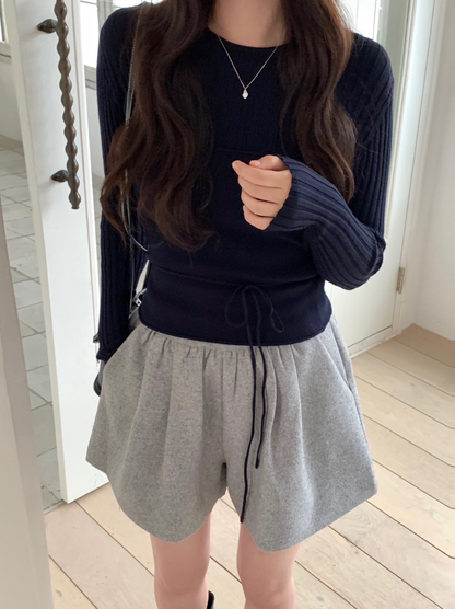 リブコンビウエストリボントップス