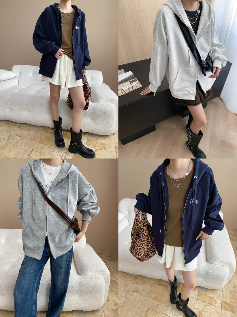 ロゴポイントオーバージップパーカー