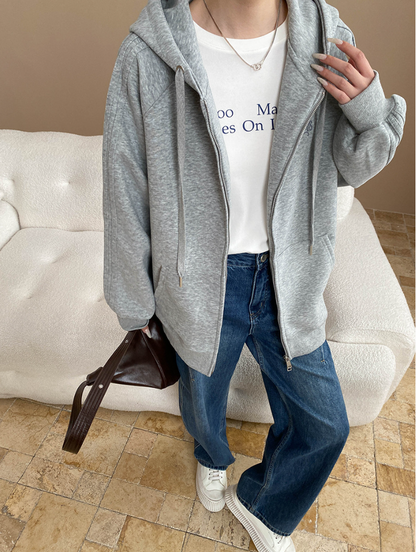 ロゴポイントオーバージップパーカー