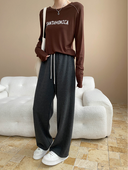 ドローストリングリラックスワイドパンツ