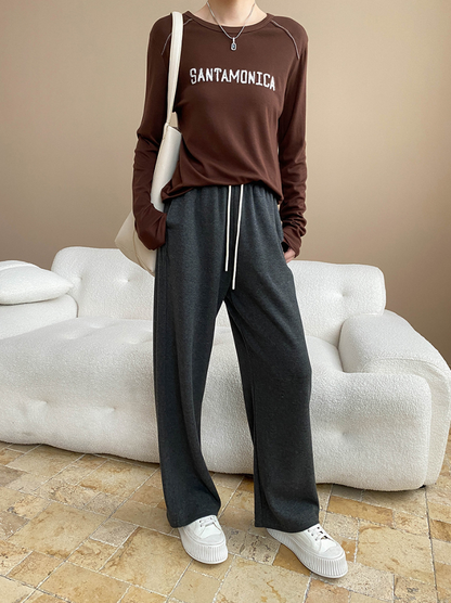 ドローストリングリラックスワイドパンツ