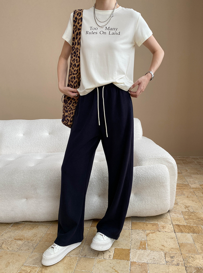 ドローストリングリラックスワイドパンツ