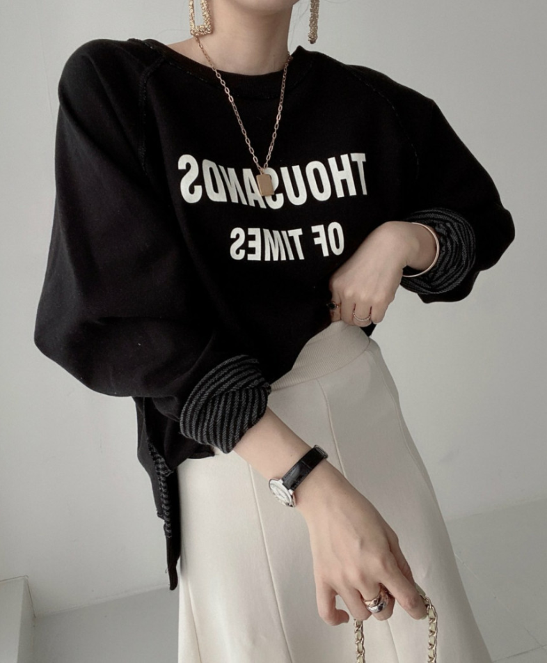 ロゴラグランスウェットプルオーバー