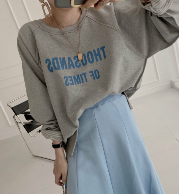 ロゴラグランスウェットプルオーバー