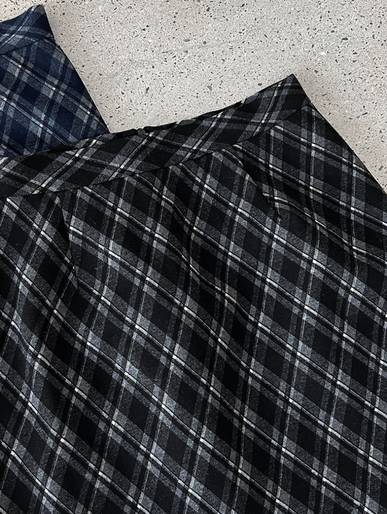 チェックAラインミニスカート