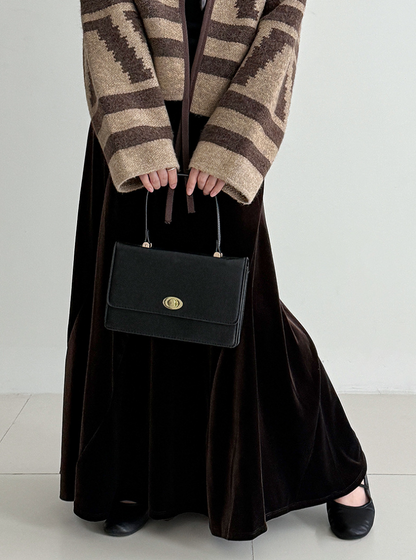 ベロアフレアロングスカート