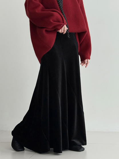 ベロアフレアロングスカート