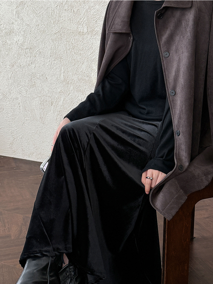 ベロアフレアロングスカート