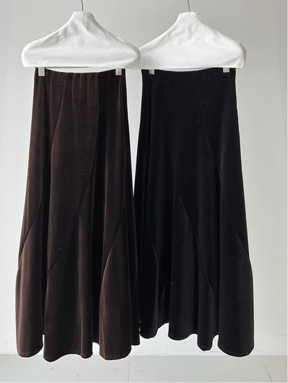 ベロアフレアロングスカート