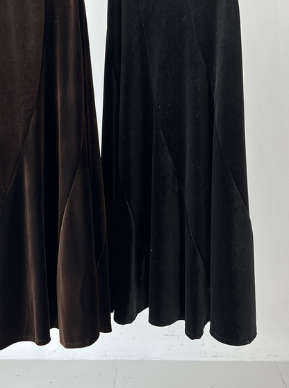 ベロアフレアロングスカート