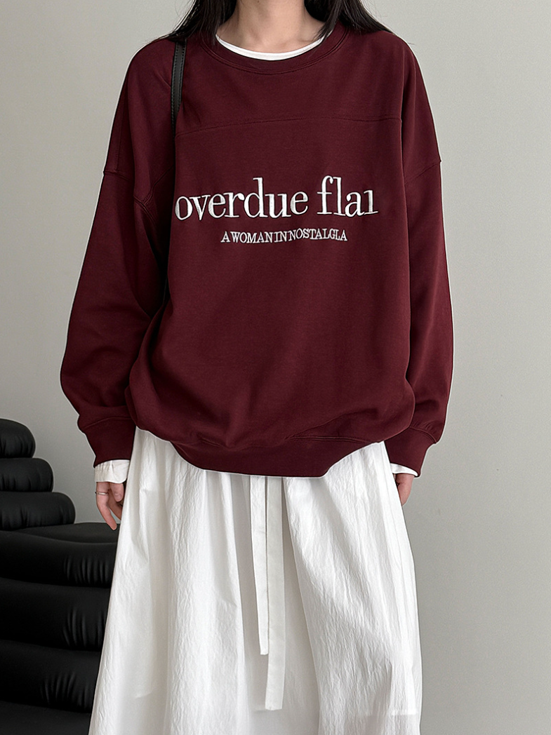 ロゴプリントオーバースウェット