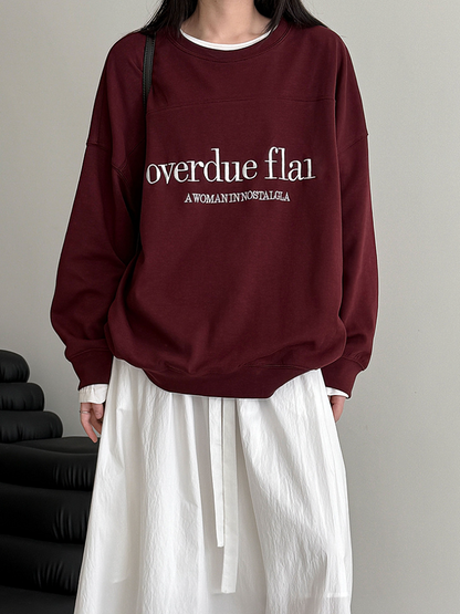 ロゴプリントオーバースウェット