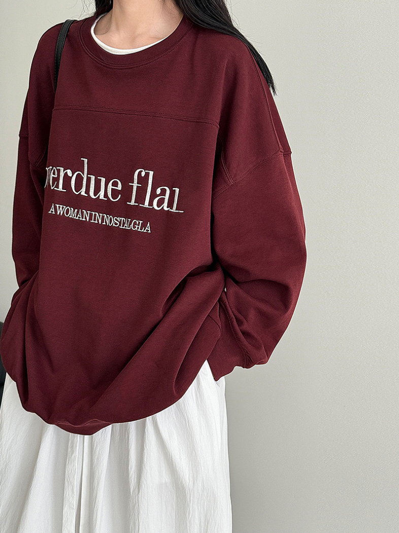 ロゴプリントオーバースウェット