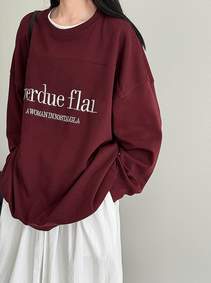 ロゴプリントオーバースウェット