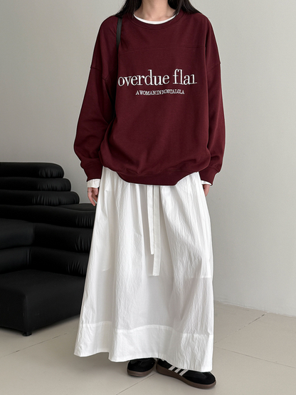 ロゴプリントオーバースウェット