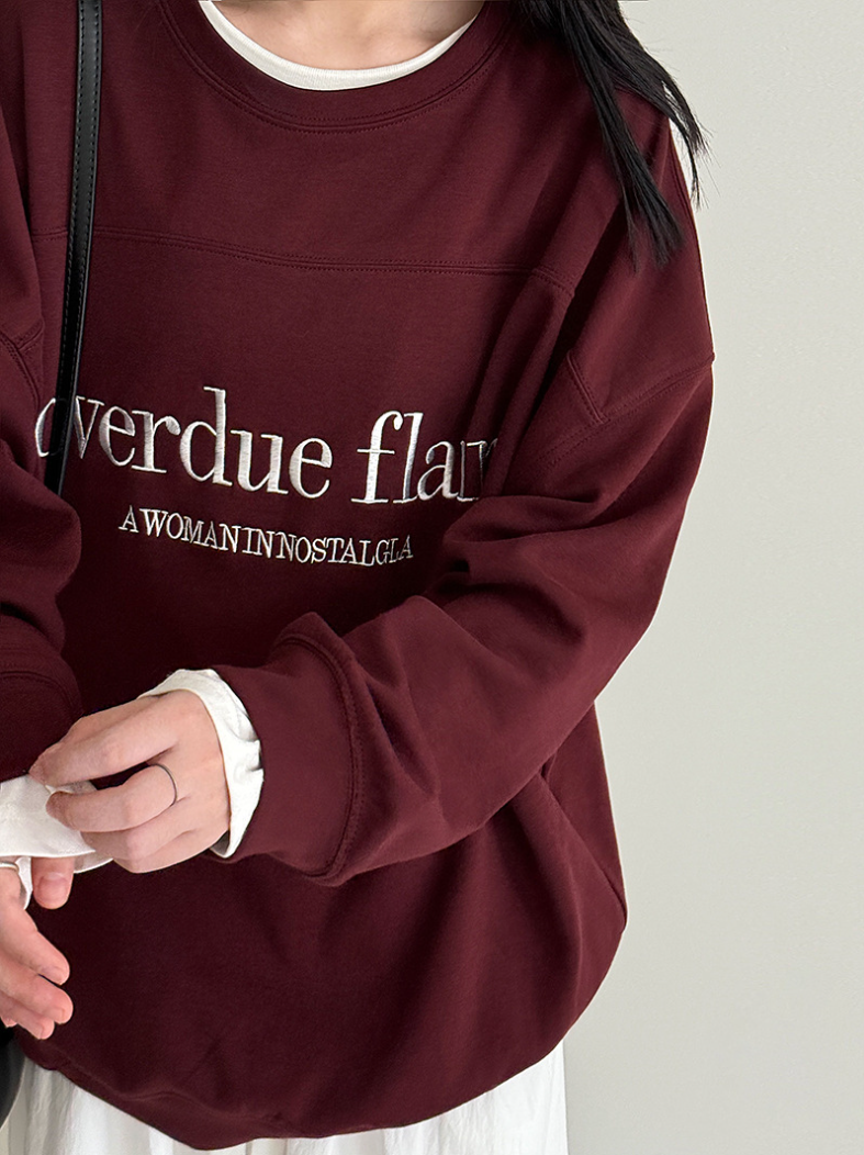 ロゴプリントオーバースウェット