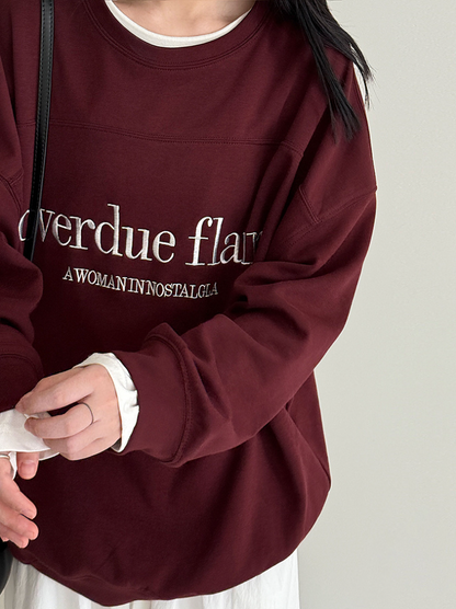 ロゴプリントオーバースウェット